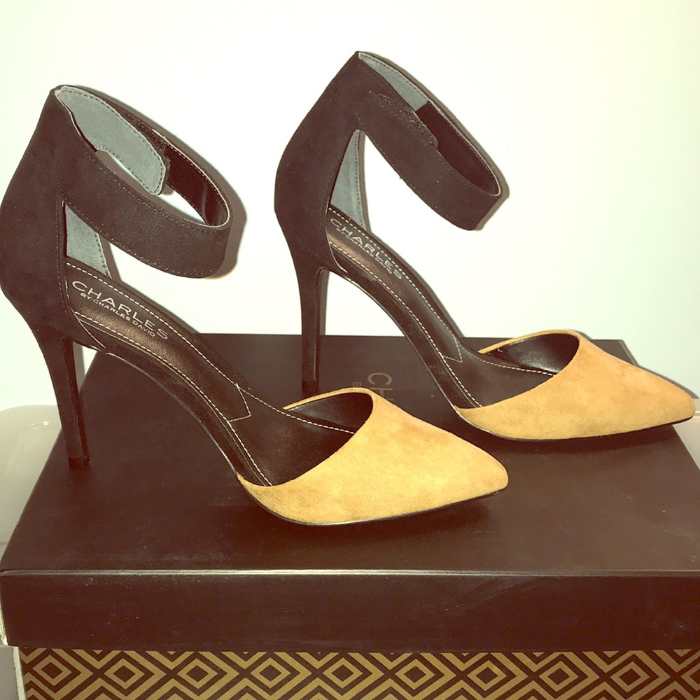 FREE PEOPLE heels by Charles David microsuede